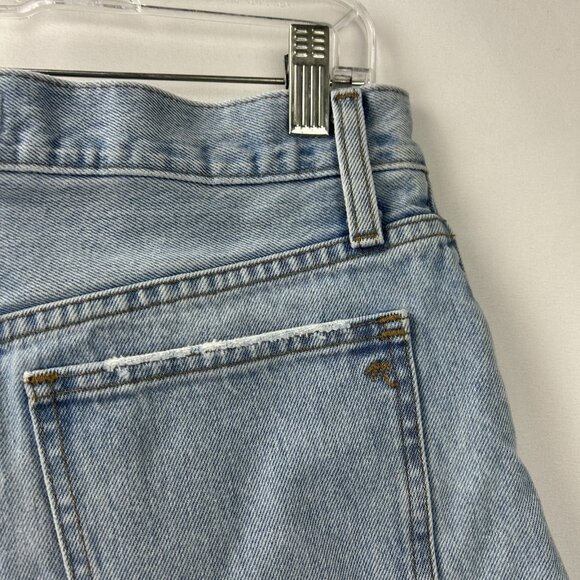 Madewell Relaxed Jean Shorts Size 25 Women's Blue Denim Button Fly Cutoff 2” Ins - Picture 13 of 13